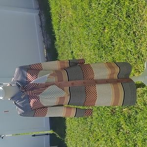 60's/70's Multi-print long sleeve dress